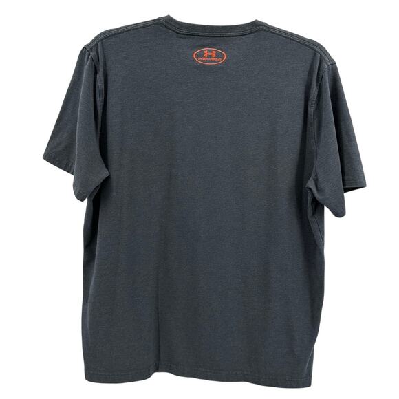 Under Armour T-Shirt Mens M Gray Loose HeatGear Pullover Short Sleeve Crew Neck - Picture 2 of 3